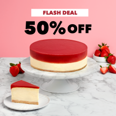 Flash Sale: 9" Strawberry Cheesecake